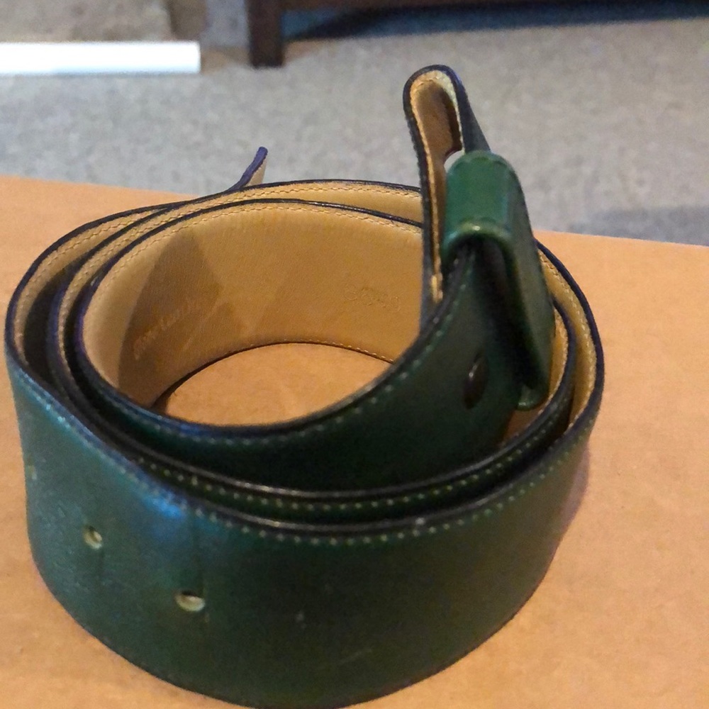 Wynbrier Bullocks Green Glove leather Belt